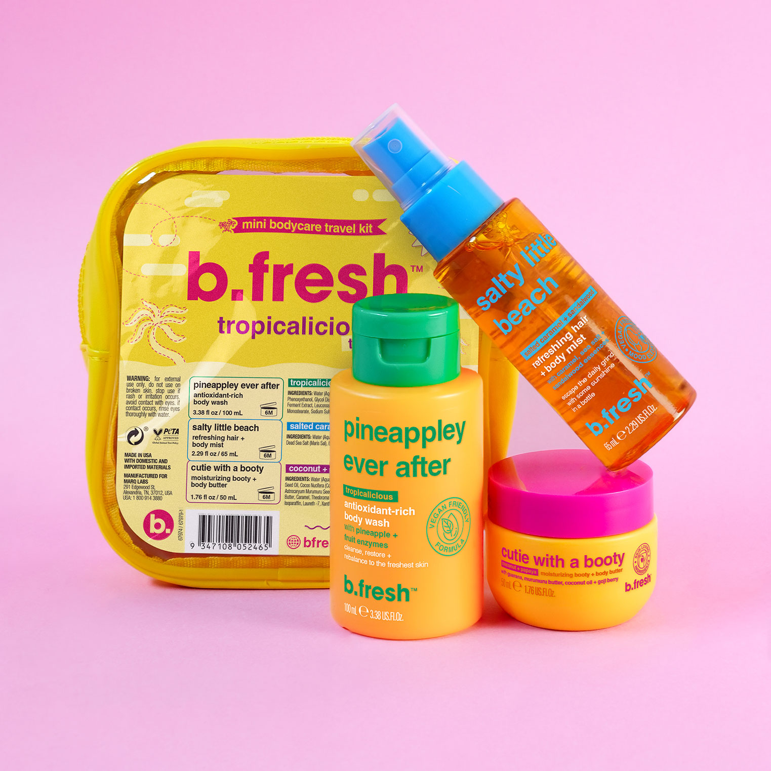 b.fresh tropicalicious travel trio gift set
