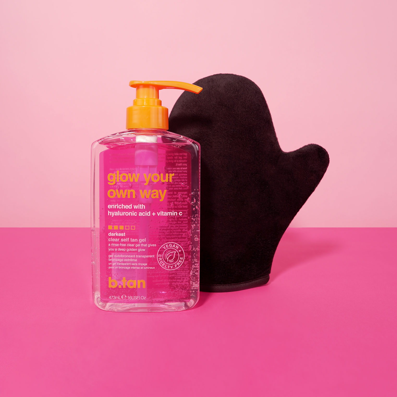 glow your own way self tan gel and application mitt