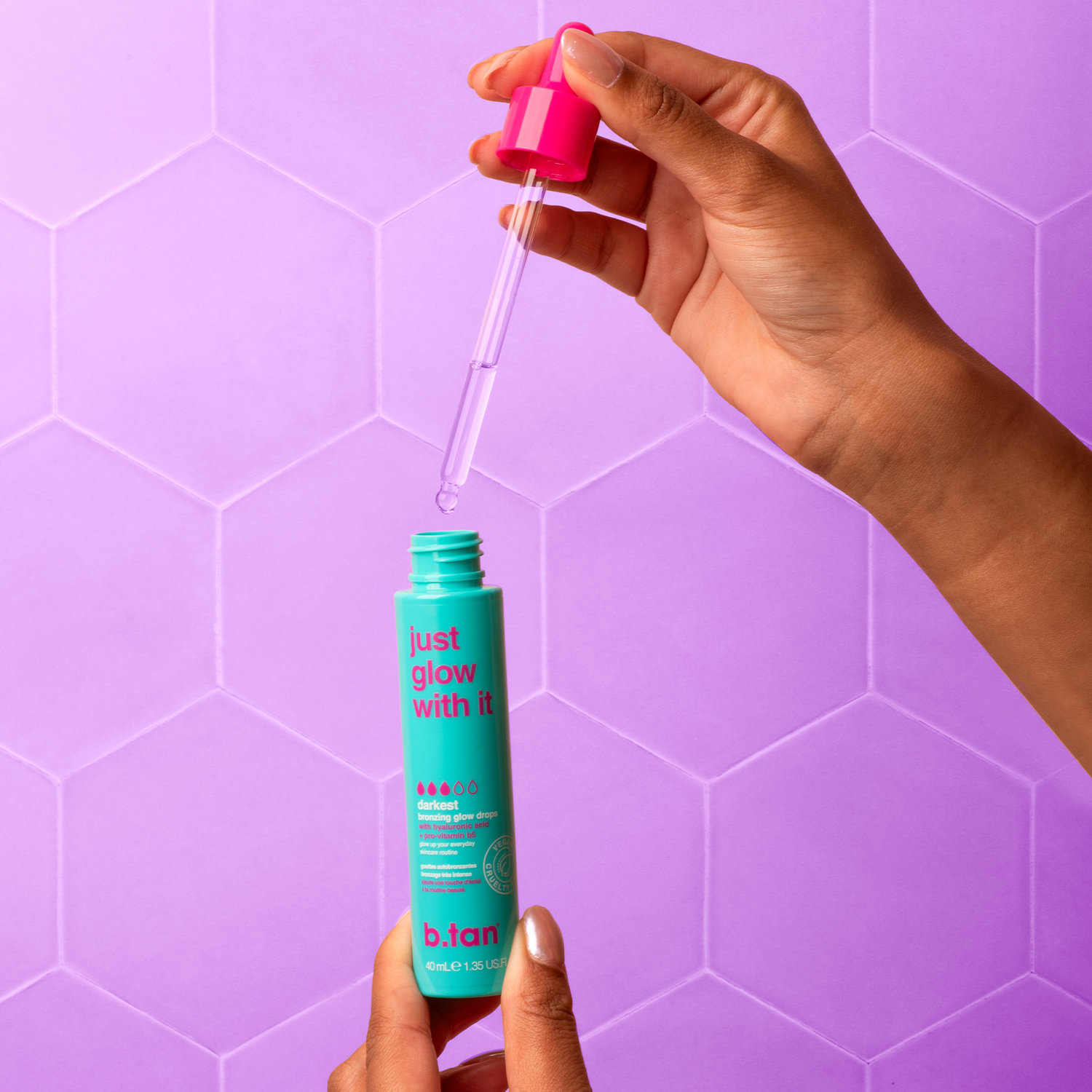 bottle of just glow with it bronzing glow drops